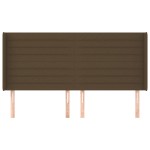 vidaXL Tăblie de pat cu aripioare maro închis 163x16x118/128 cm textil