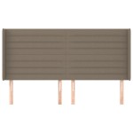 vidaXL Tăblie de pat cu aripioare gri taupe 183x16x118/128 cm textil