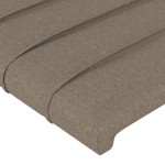 vidaXL Tăblie de pat cu aripioare gri taupe 183x16x118/128 cm textil