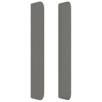 vidaXL Tăblie de pat cu aripioare gri închis 203x16x118/128 cm textil