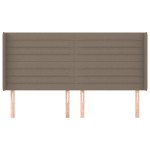 vidaXL Tăblie de pat cu aripioare gri taupe 203x16x118/128 cm textil