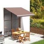 vidaXL Pânză de rezervă pentru copertină, maro, 3x2,5 m vidaXL Pânză de rezervă pentru copertină, maro, 3x2,5 m