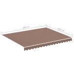 vidaXL Pânză de rezervă pentru copertină, maro, 3x2,5 m vidaXL Pânză de rezervă pentru copertină, maro, 3x2,5 m