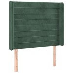 vidaXL Tăblie pat cu aripioare verde închis 93x16x118/128 cm catifea vidaXL Tăblie pat cu aripioare verde închis 93x16x118/128 cm catifea