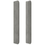 vidaXL Tăblie de pat cu aripioare gri deschis 103x16x118/128cm catifea