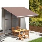 vidaXL Pânză de rezervă pentru copertină, maro, 4x3 m vidaXL Pânză de rezervă pentru copertină, maro, 4x3 m