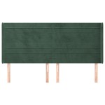 vidaXL Tăblie pat cu aripioare verde închis 163x16x118/128 cm catifea vidaXL Tăblie pat cu aripioare verde închis 163x16x118/128 cm catifea