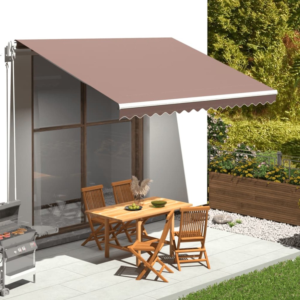 vidaXL Pânză de rezervă copertină, maro, 4x3,5 m