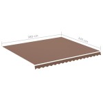 vidaXL Pânză de rezervă copertină, maro, 4x3,5 m vidaXL Pânză de rezervă copertină, maro, 4x3,5 m