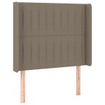 vidaXL Tăblie de pat cu aripioare gri taupe 93x16x118/128 cm textil