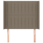 vidaXL Tăblie de pat cu aripioare gri taupe 93x16x118/128 cm textil