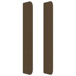 vidaXL Tăblie de pat cu aripioare maro închis 103x16x118/128 cm textil