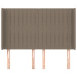vidaXL Tăblie de pat cu aripioare gri taupe 147x16x118/128 cm textil