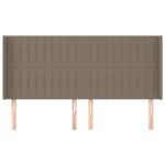 vidaXL Tăblie de pat cu aripioare gri taupe 203x16x118/128 cm textil