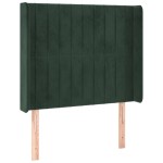 vidaXL Tăblie pat cu aripioare verde închis 83x16x118/128 cm catifea vidaXL Tăblie pat cu aripioare verde închis 83x16x118/128 cm catifea