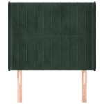 vidaXL Tăblie pat cu aripioare verde închis 83x16x118/128 cm catifea vidaXL Tăblie pat cu aripioare verde închis 83x16x118/128 cm catifea