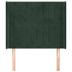 vidaXL Tăblie pat cu aripioare verde închis 93x16x118/128 cm catifea vidaXL Tăblie pat cu aripioare verde închis 93x16x118/128 cm catifea