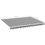 vidaXL Pânză de rezervă copertină, antracit și alb, 3,5x2,5 m vidaXL Pânză de rezervă copertină, antracit și alb, 3,5x2,5 m