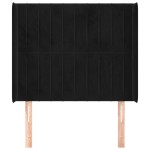 vidaXL Tăblie de pat cu aripioare, negru, 103x16x118/128 cm, catifea