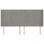 vidaXL Tăblie de pat cu aripioare gri deschis 163x16x118/128cm catifea vidaXL Tăblie de pat cu aripioare gri deschis 163x16x118/128cm catifea
