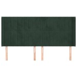 vidaXL Tăblie pat cu aripioare verde închis 163x16x118/128 cm catifea vidaXL Tăblie pat cu aripioare verde închis 163x16x118/128 cm catifea