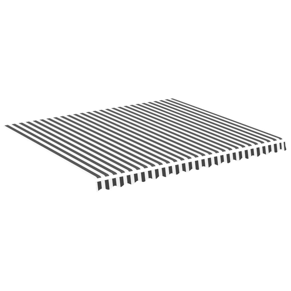 vidaXL Pânză de rezervă copertină, antracit și alb, 4x3,5 m