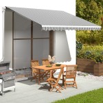 vidaXL Pânză de rezervă copertină, antracit și alb, 4x3,5 m vidaXL Pânză de rezervă copertină, antracit și alb, 4x3,5 m