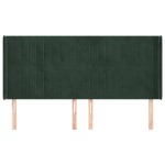 vidaXL Tăblie pat cu aripioare verde închis 203x16x118/128 cm catifea vidaXL Tăblie pat cu aripioare verde închis 203x16x118/128 cm catifea