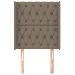 vidaXL Tăblie de pat cu aripioare gri taupe 83x16x118/128 cm textil