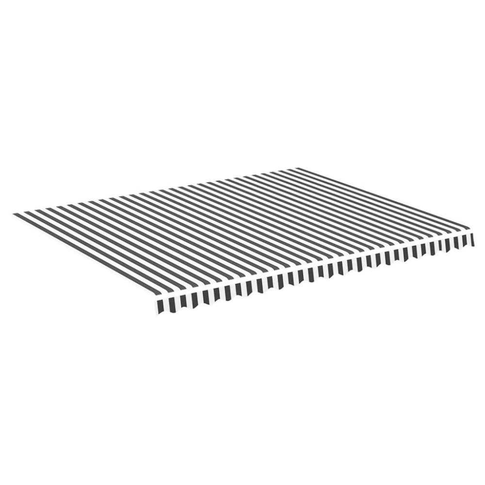 vidaXL Pânză de rezervă copertină, antracit și alb, 4,5x3,5 m