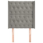 vidaXL Tăblie de pat cu aripioare gri deschis 83x16x118/128 cm catifea