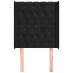 vidaXL Tăblie de pat cu aripioare, negru, 83x16x118/128 cm, catifea vidaXL Tăblie de pat cu aripioare, negru, 83x16x118/128 cm, catifea