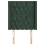 vidaXL Tăblie pat cu aripioare verde închis 83x16x118/128 cm catifea vidaXL Tăblie pat cu aripioare verde închis 83x16x118/128 cm catifea