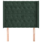 vidaXL Tăblie pat cu aripioare verde închis 93x16x118/128 cm catifea vidaXL Tăblie pat cu aripioare verde închis 93x16x118/128 cm catifea