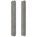 vidaXL Tăblie de pat cu aripioare gri deschis 103x16x118/128cm catifea