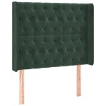 vidaXL Tăblie pat cu aripioare verde închis 103x16x118/128 cm catifea vidaXL Tăblie pat cu aripioare verde închis 103x16x118/128 cm catifea