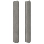 vidaXL Tăblie de pat cu aripioare gri deschis 203x16x118/128cm catifea
