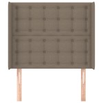 vidaXL Tăblie de pat cu aripioare gri taupe 83x16x118/128 cm textil