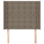 vidaXL Tăblie de pat cu aripioare gri taupe 103x16x118/128 cm textil