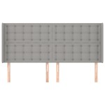 vidaXL Tăblie de pat cu aripioare gri deschis 183x16x118/128 cm textil vidaXL Tăblie de pat cu aripioare gri deschis 183x16x118/128 cm textil