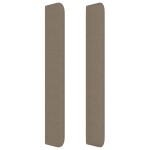 vidaXL Tăblie de pat cu aripioare gri taupe 183x16x118/128 cm textil