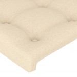 vidaXL Tăblie de pat cu aripioare, crem, 183x16x118/128 cm, textil