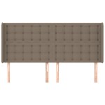 vidaXL Tăblie de pat cu aripioare gri taupe 203x16x118/128 cm textil