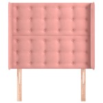 vidaXL Tăblie de pat cu aripioare, roz, 83x16x118/128 cm, catifea