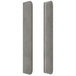 vidaXL Tăblie de pat cu aripioare gri deschis 103x16x118/128cm catifea