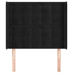 vidaXL Tăblie de pat cu aripioare, negru, 103x16x118/128 cm, catifea