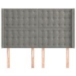 vidaXL Tăblie de pat cu aripioare gri deschis 147x16x118/128cm catifea vidaXL Tăblie de pat cu aripioare gri deschis 147x16x118/128cm catifea