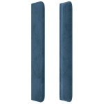 vidaXL Tăblie pat cu urechi albastru închis 147x16x118/128 cm catifea vidaXL Tăblie pat cu urechi albastru închis 147x16x118/128 cm catifea