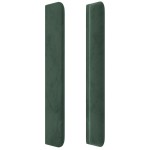 vidaXL Tăblie pat cu aripioare verde închis 203x16x118/128 cm catifea vidaXL Tăblie pat cu aripioare verde închis 203x16x118/128 cm catifea