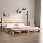 vidaXL Cadru de pat fără saltea, 120x200 cm, lemn masiv pin vidaXL Cadru de pat fără saltea, 120x200 cm, lemn masiv pin